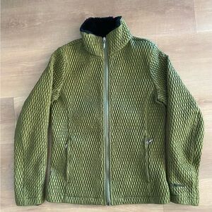 Columbia Sportswear Women’s Light Jacket Green Quilted‎ Front Zip Pockets Size M